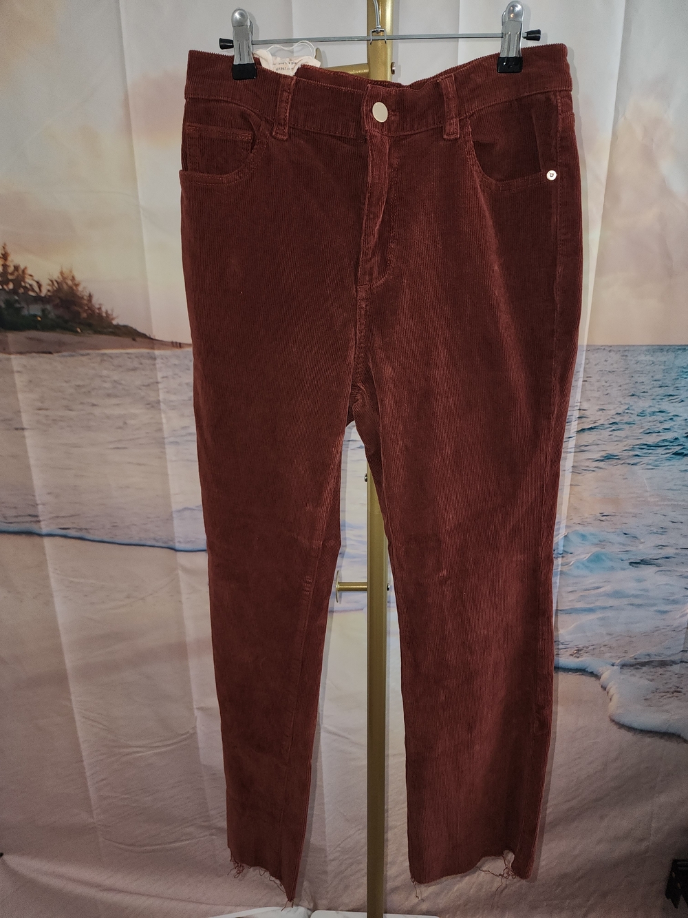 DL1961 Women’s Skinny Corduroy Jeans - Rust Brown